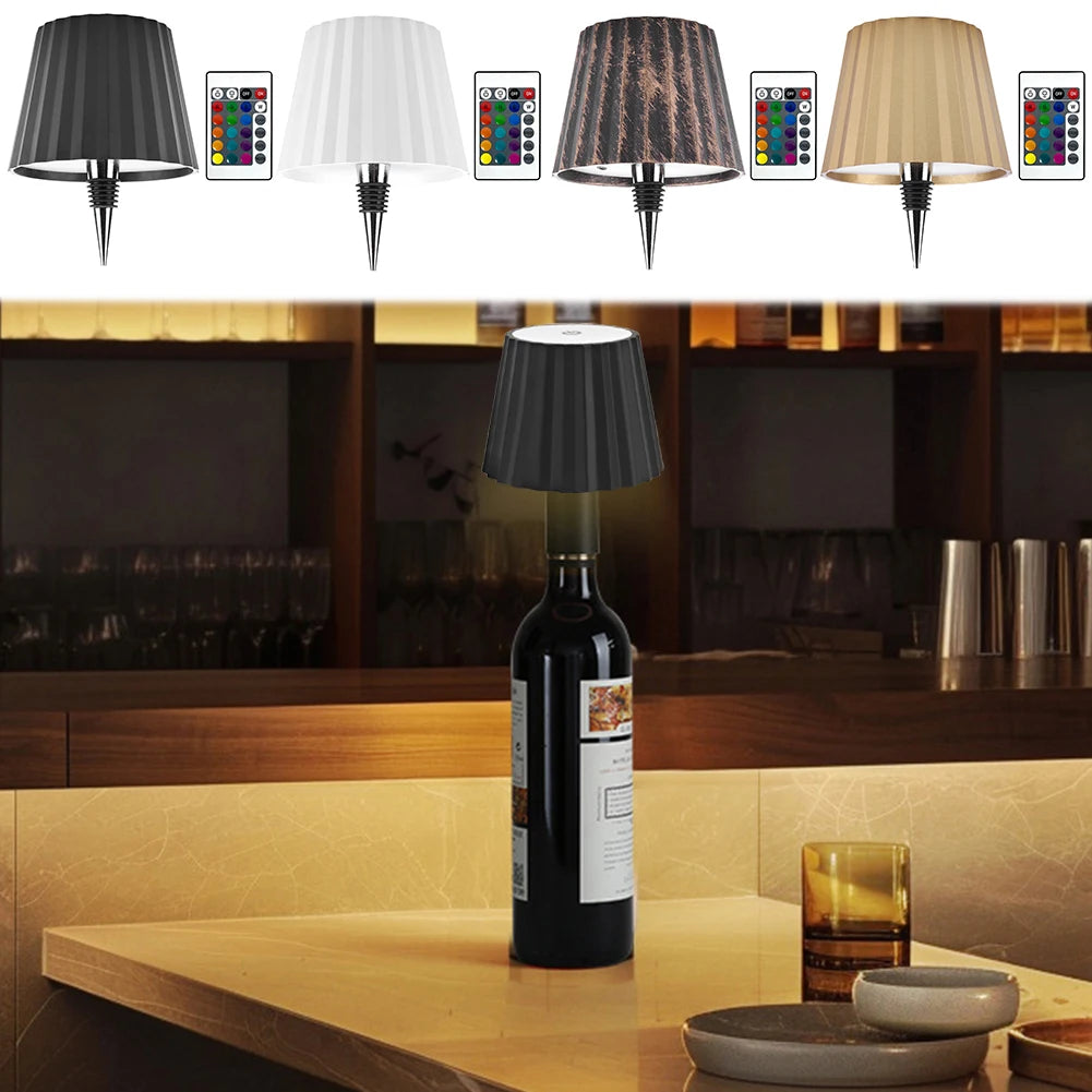 Lampada per bottiglia wireless Luce per bottiglia di vino ricaricabile Lampada per bottiglia di vino con controllo tattile Luce notturna decorativa Illuminazione del tavolo da pranzo