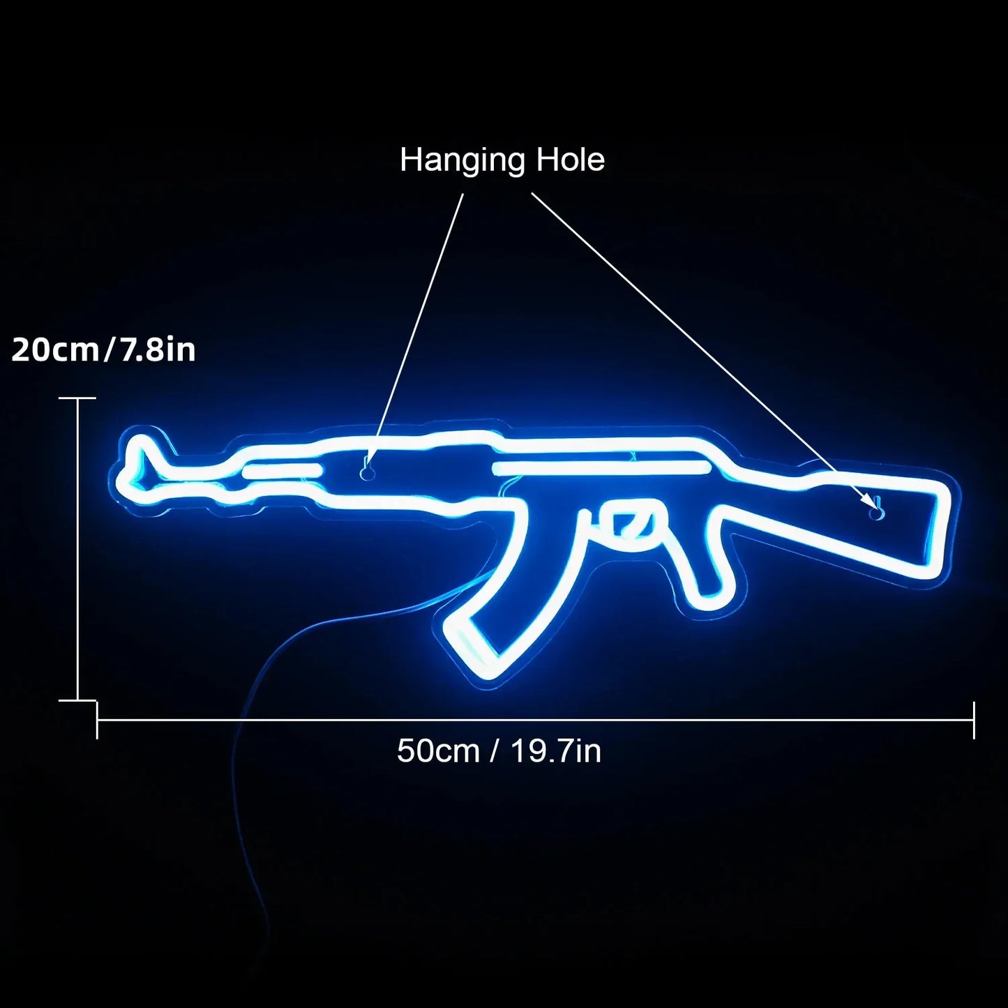 Ineonlife Neon Sign Light Gun Custom Led AK 47 Super Cool Lampada Da Notte A Sospensione Sala Giochi Negozio Festa Decorazione Murale Personalizzata