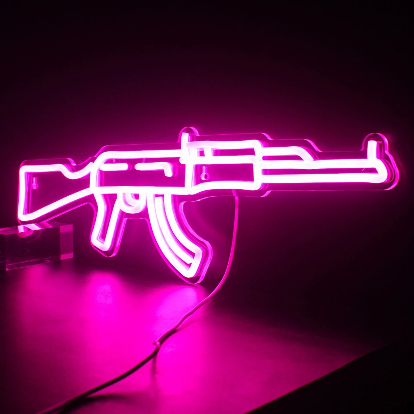 Ineonlife Neon Sign Light Gun Custom Led AK 47 Super Cool Lampada Da Notte A Sospensione Sala Giochi Negozio Festa Decorazione Murale Personalizzata