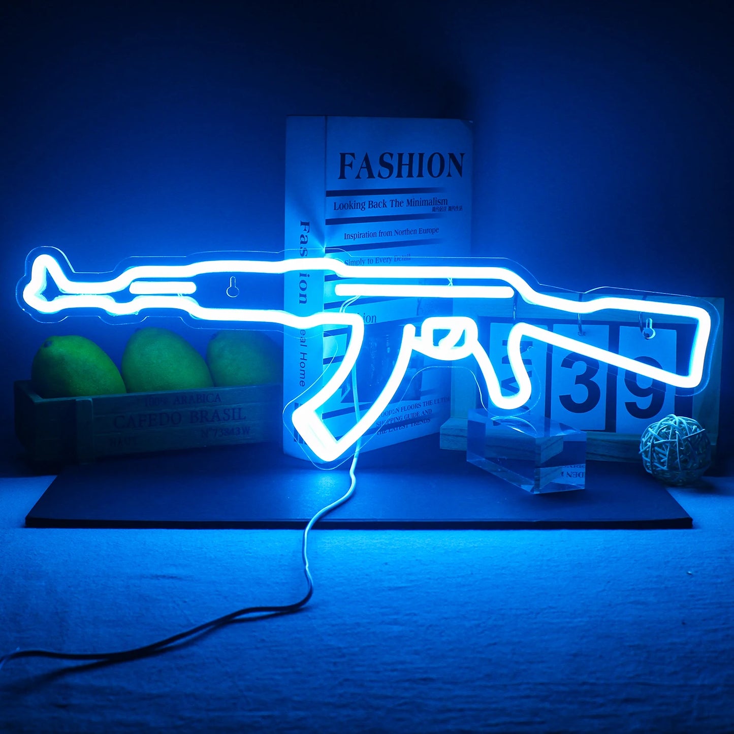 Ineonlife Neon Sign Light Gun Custom Led AK 47 Super Cool Lampada Da Notte A Sospensione Sala Giochi Negozio Festa Decorazione Murale Personalizzata