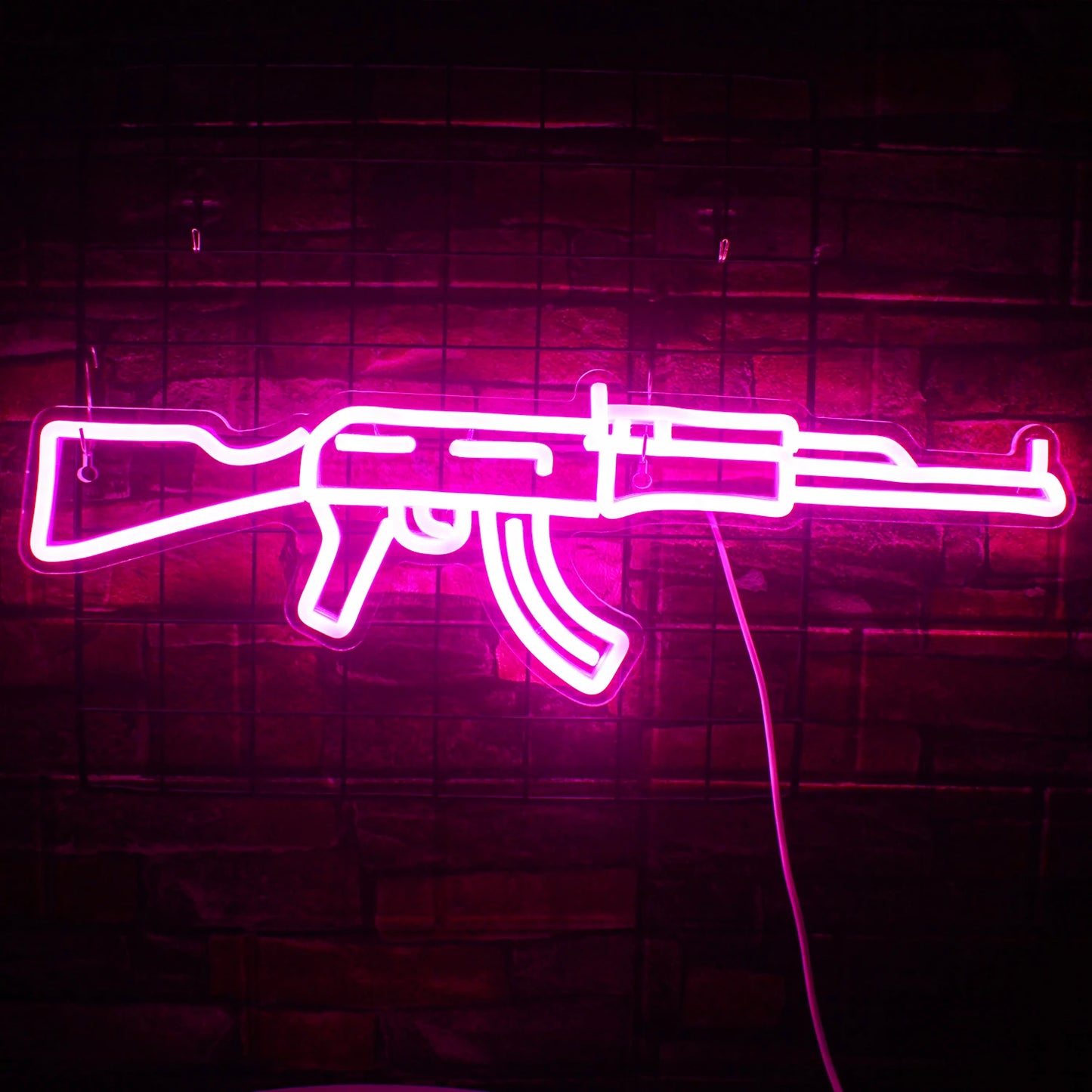 Ineonlife Neon Sign Light Gun Custom Led AK 47 Super Cool Lampada Da Notte A Sospensione Sala Giochi Negozio Festa Decorazione Murale Personalizzata